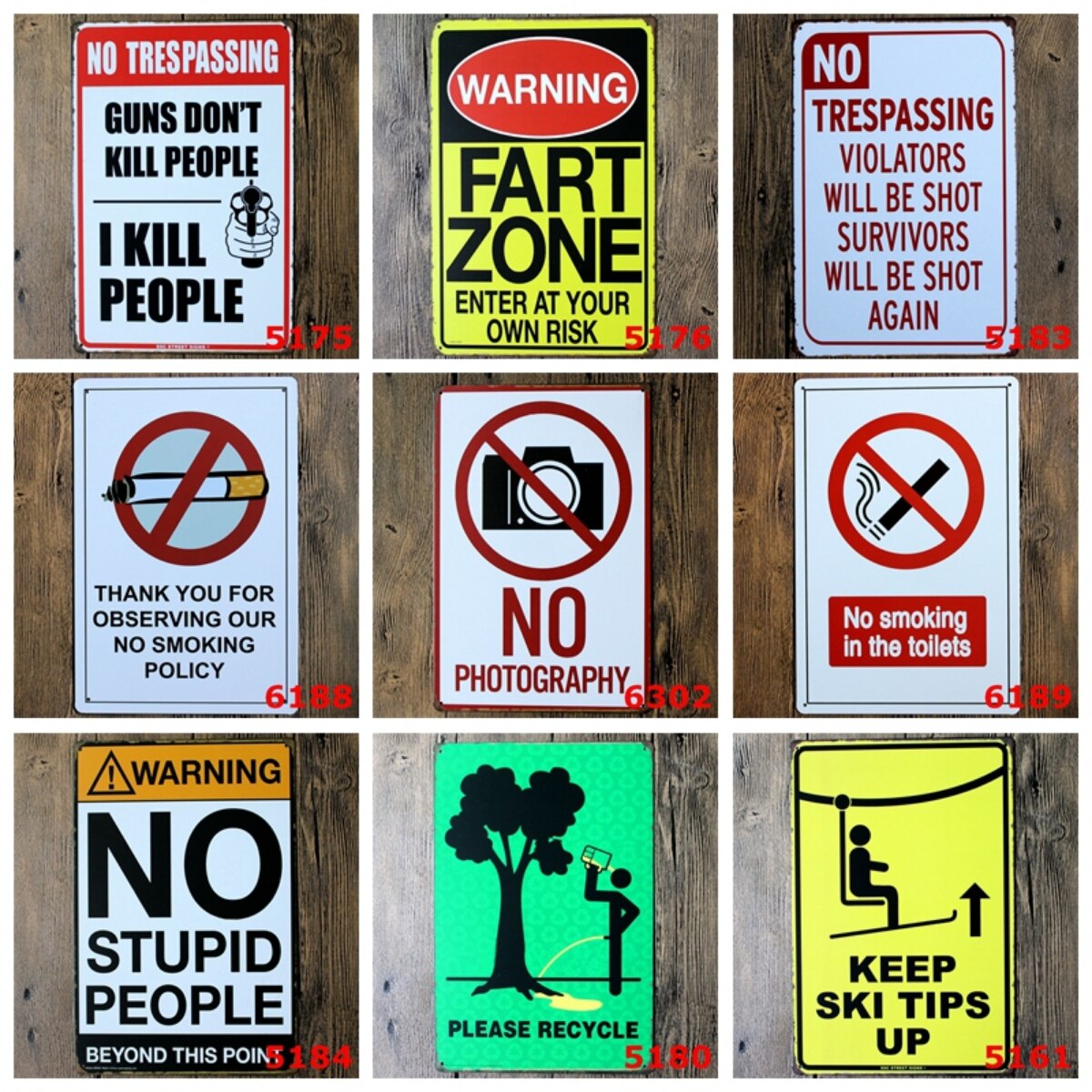 Photography Zone - Humorous Warning Fart Zone Metal Sign