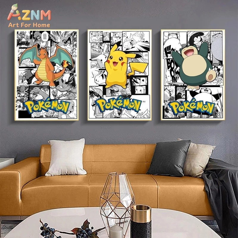 Photography Anime - AZNM Pokemon Charizard Pikachu Snorlax Manga