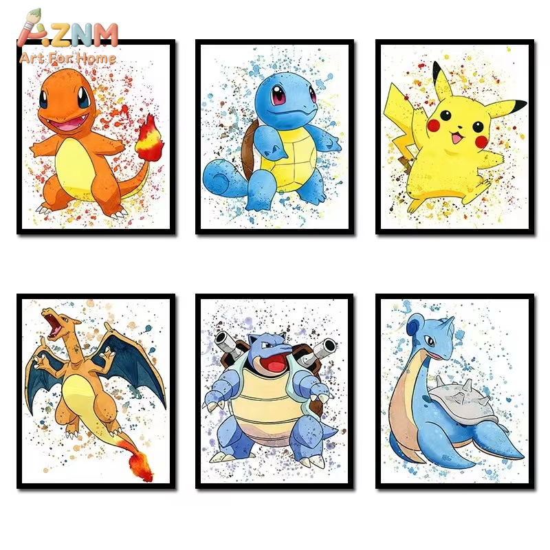Photography Anime - 1PC ，Anime Pokemon Canvas Painting Bulbasaur