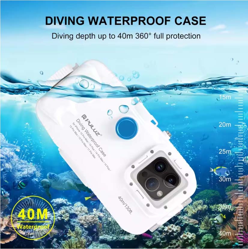 40M Waterproof Case for iPhone - đánh giá và giá Photography With Iphone 15