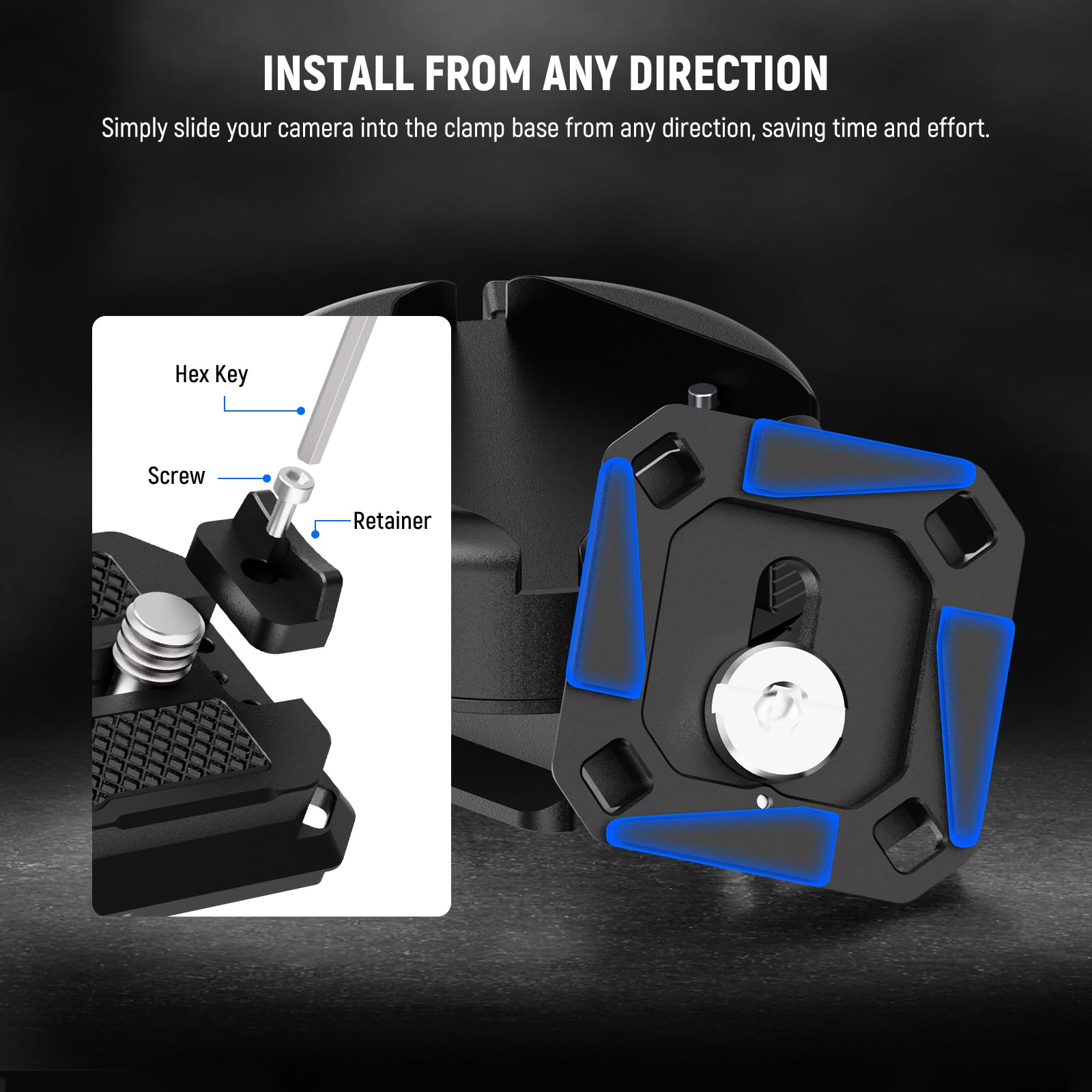 Neewer GM47 Quick Release Plat - đánh giá và giá Peak Design Clip