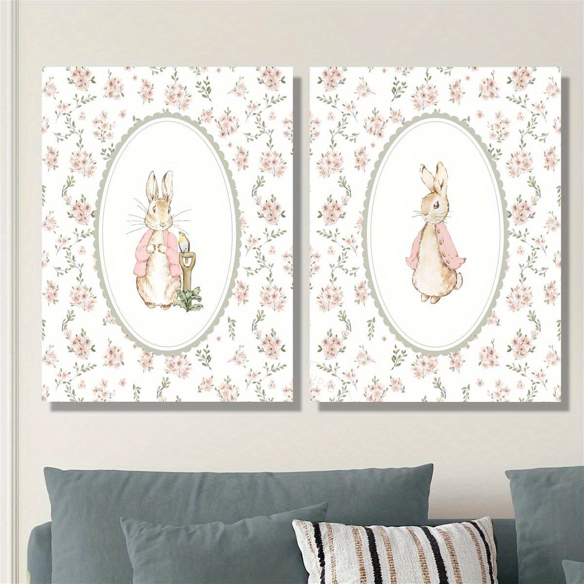 2pcs Retro Easter Rabbit Canva - đánh giá và giá Photography Design