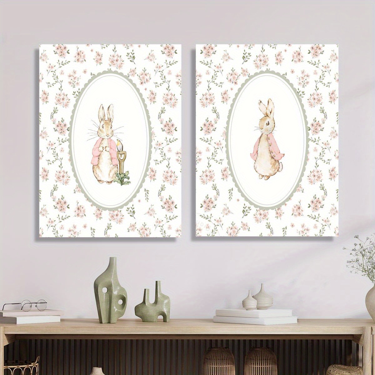 2pcs Retro Easter Rabbit Canva - đánh giá và giá Photography Design