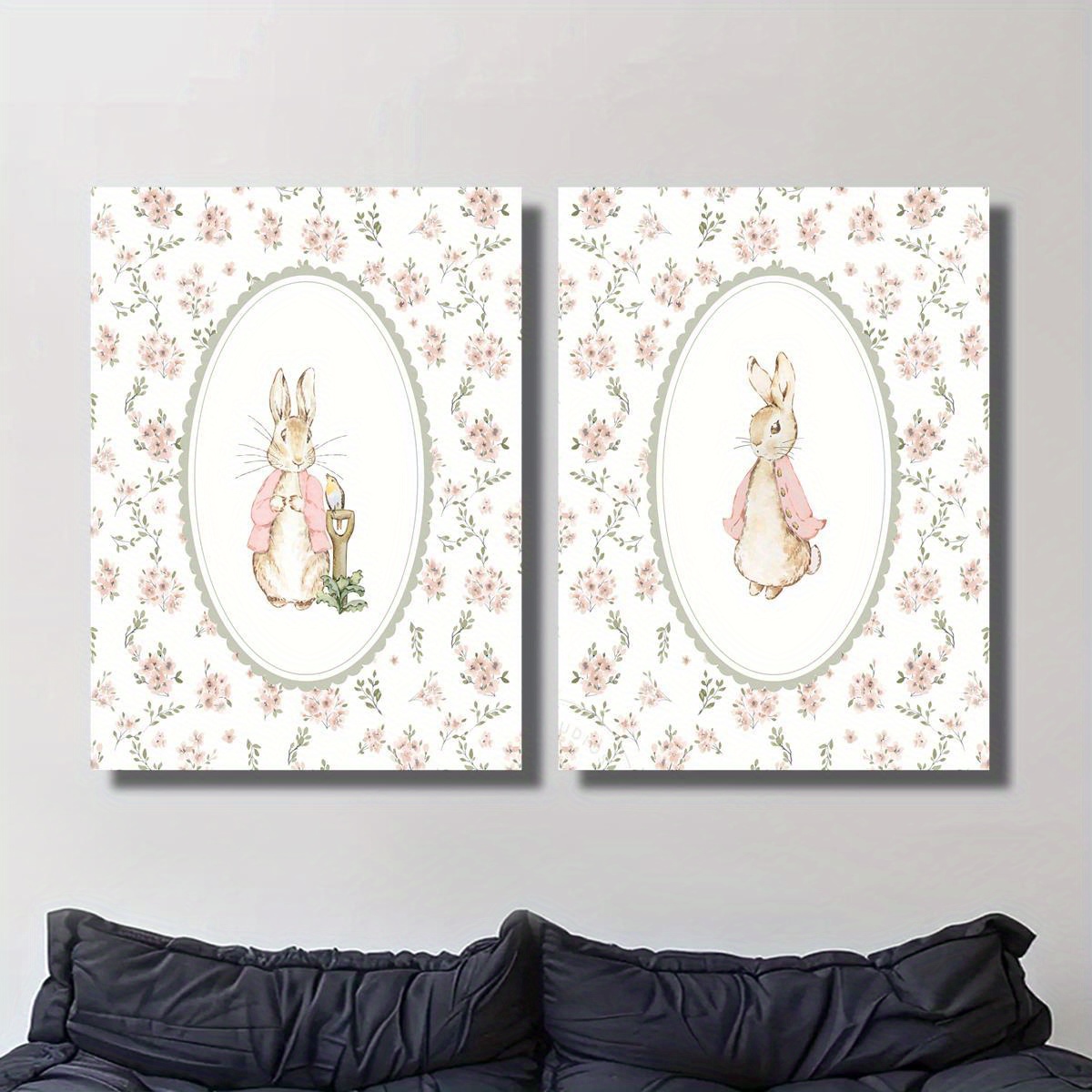 2pcs Retro Easter Rabbit Canva - đánh giá và giá Photography Design