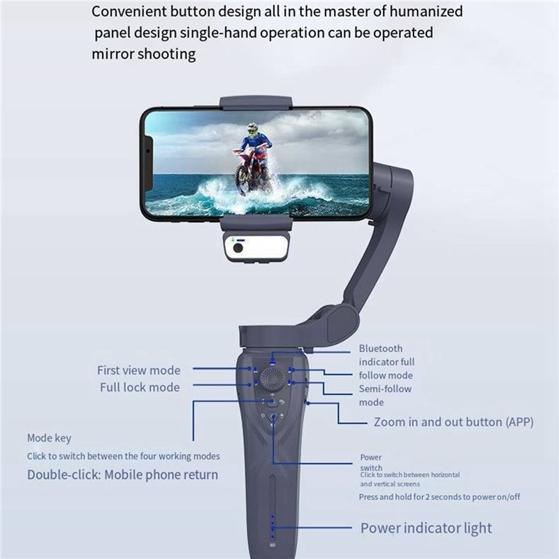 F12 3-Axis Handheld Gimbal Sma - đánh giá và giá Handheld Stabilizer Gimbal